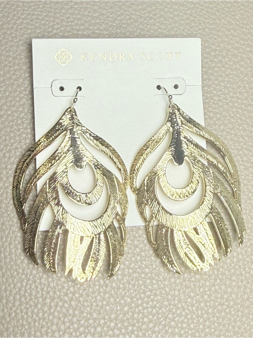 Kendra Scott Karina Gold Feather Earrings